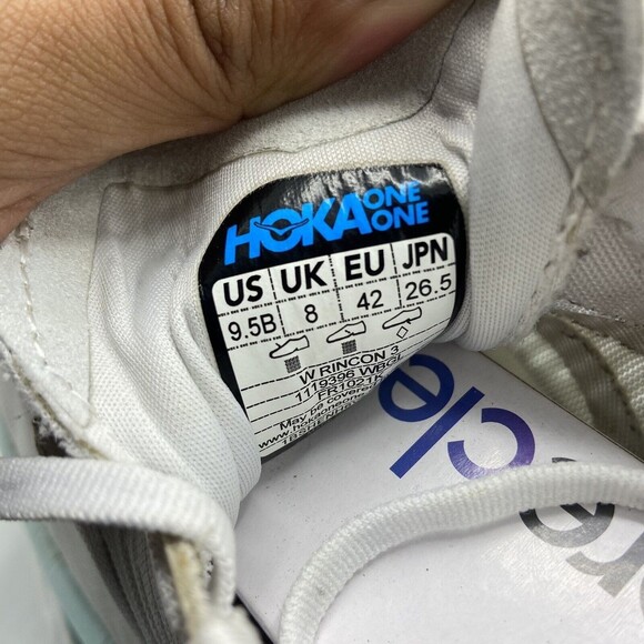 Hoka One One Womens Rincon 3 White Blue Glass Running Shoes Size 9.5b (5080268) - Picture 5 of 6